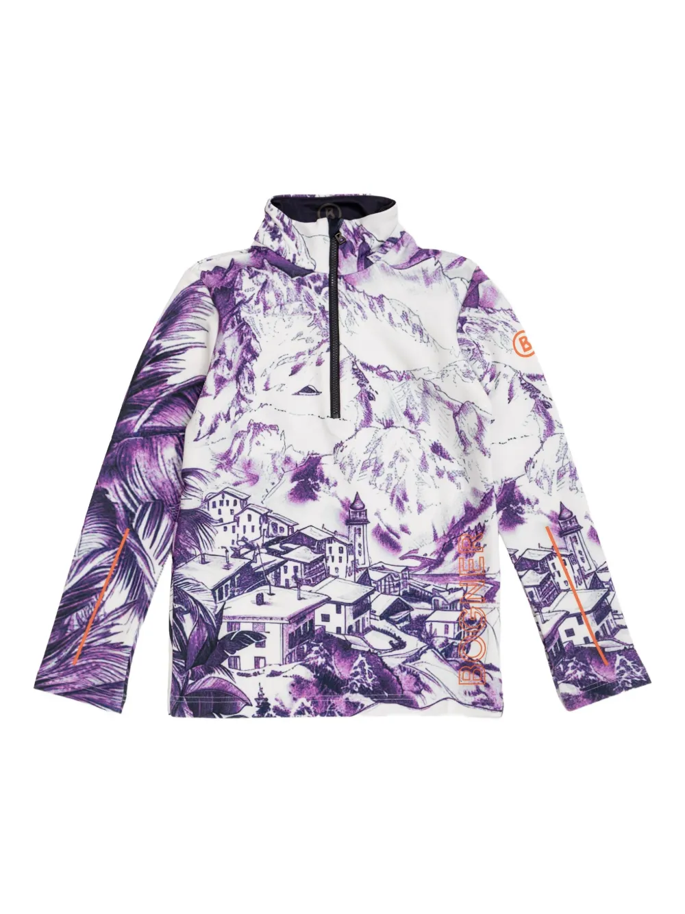 Bogner Chris Printed Half-zip Sweatshirt In Multi