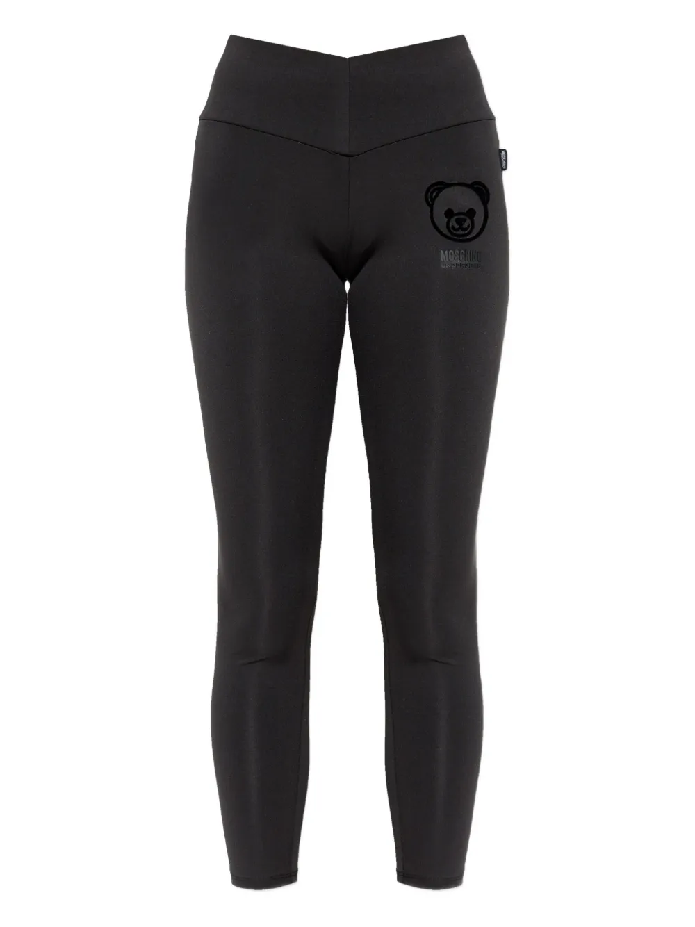 Moschino Teddy Bear-motif Leggings In Black