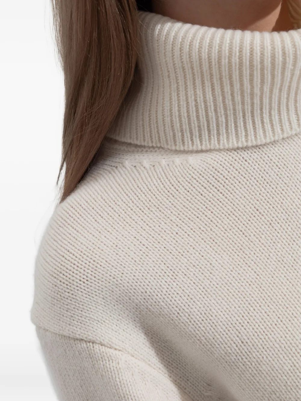 Anine Bing Roll-neck Sweater In Neutral