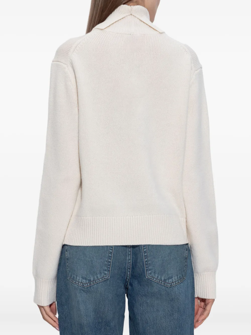 Anine Bing Roll-neck Sweater In Neutral