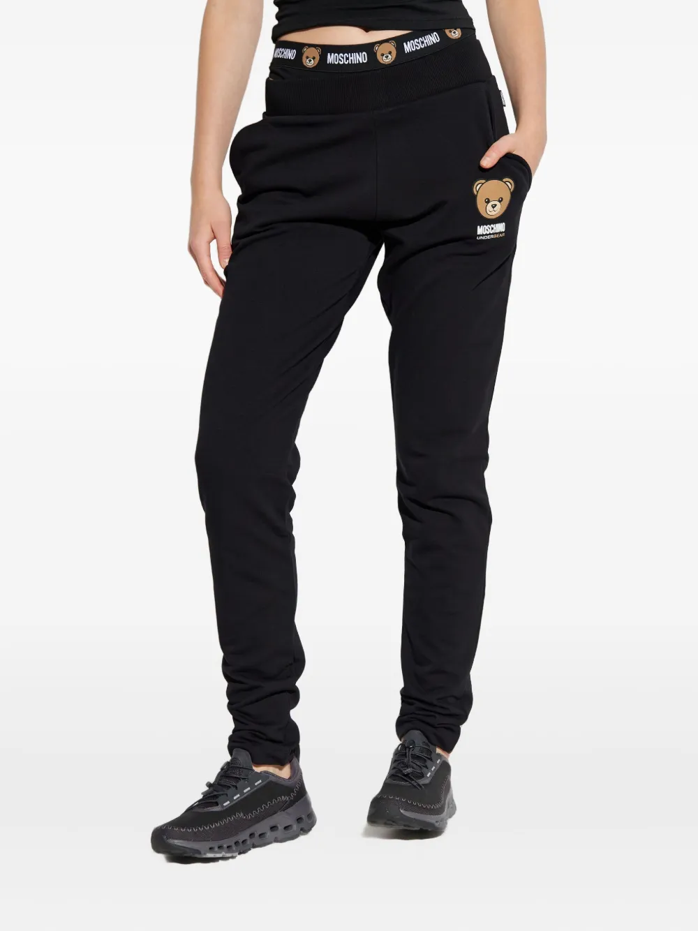 Moschino Trainingsbroek met teddybeerprint Zwart