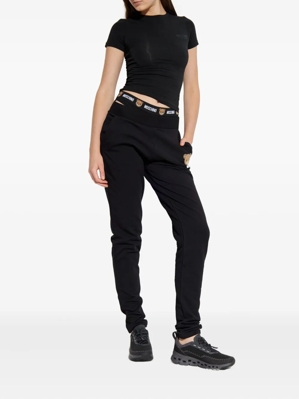 Moschino Trainingsbroek met teddybeerprint Zwart