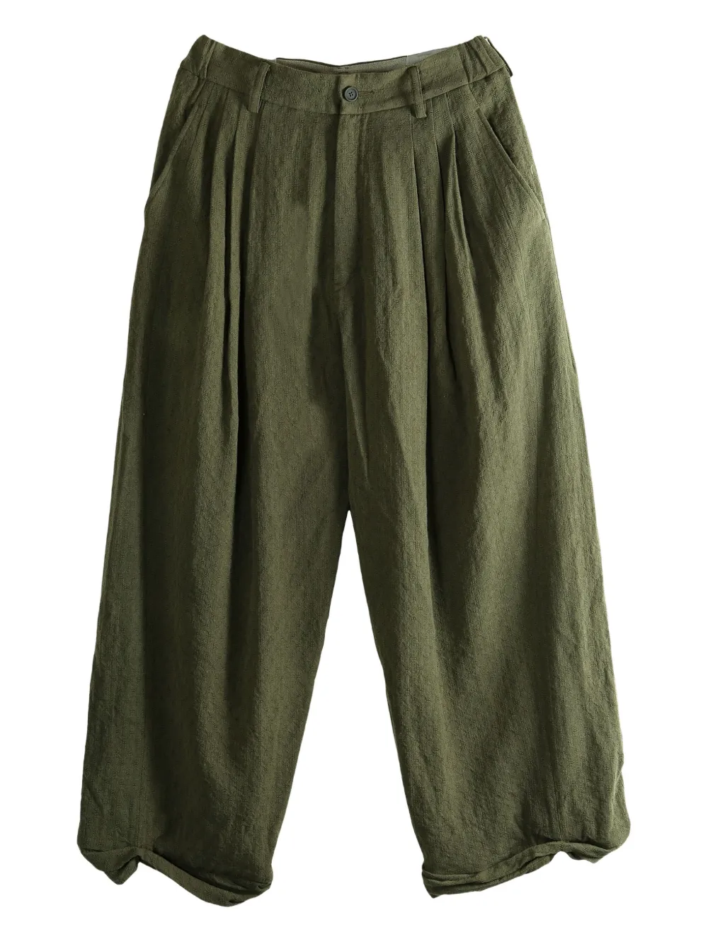 Ziggy Chen pleated wide-leg trousers | Green | Image 1