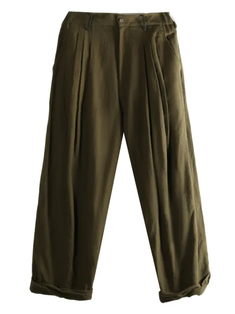 Ziggy Chen linen/flax wide-leg trousers