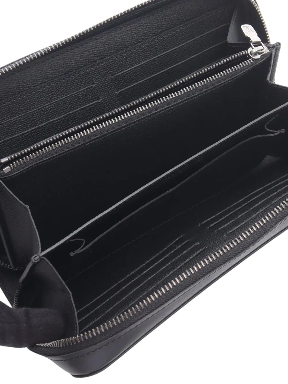 Pre-owned Louis Vuitton 2016-2025 Monogram Eclipse Zippy Xl Wallet Long Wallets In Black