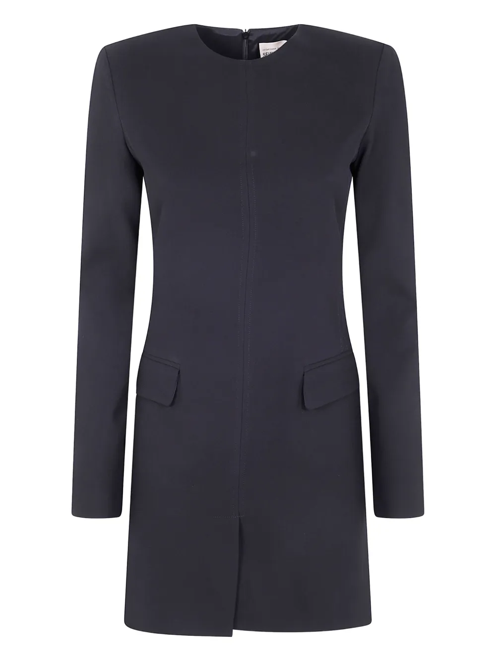 Semicouture Dress With Long Sleeves And Pockets In Black