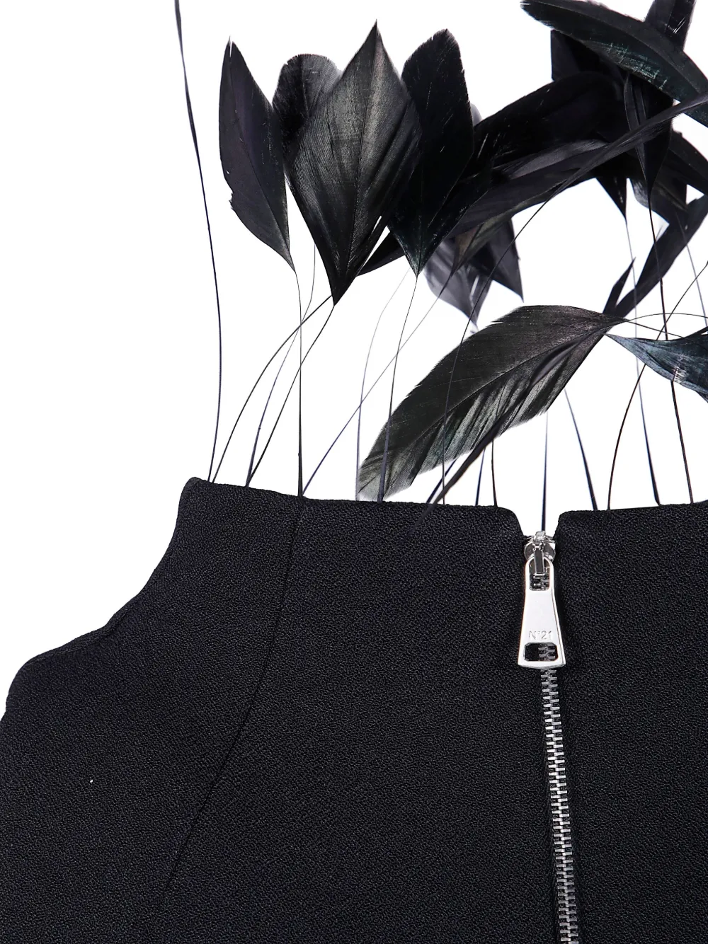 N°21 Sleeveless Top With Feathers Clothing In Black