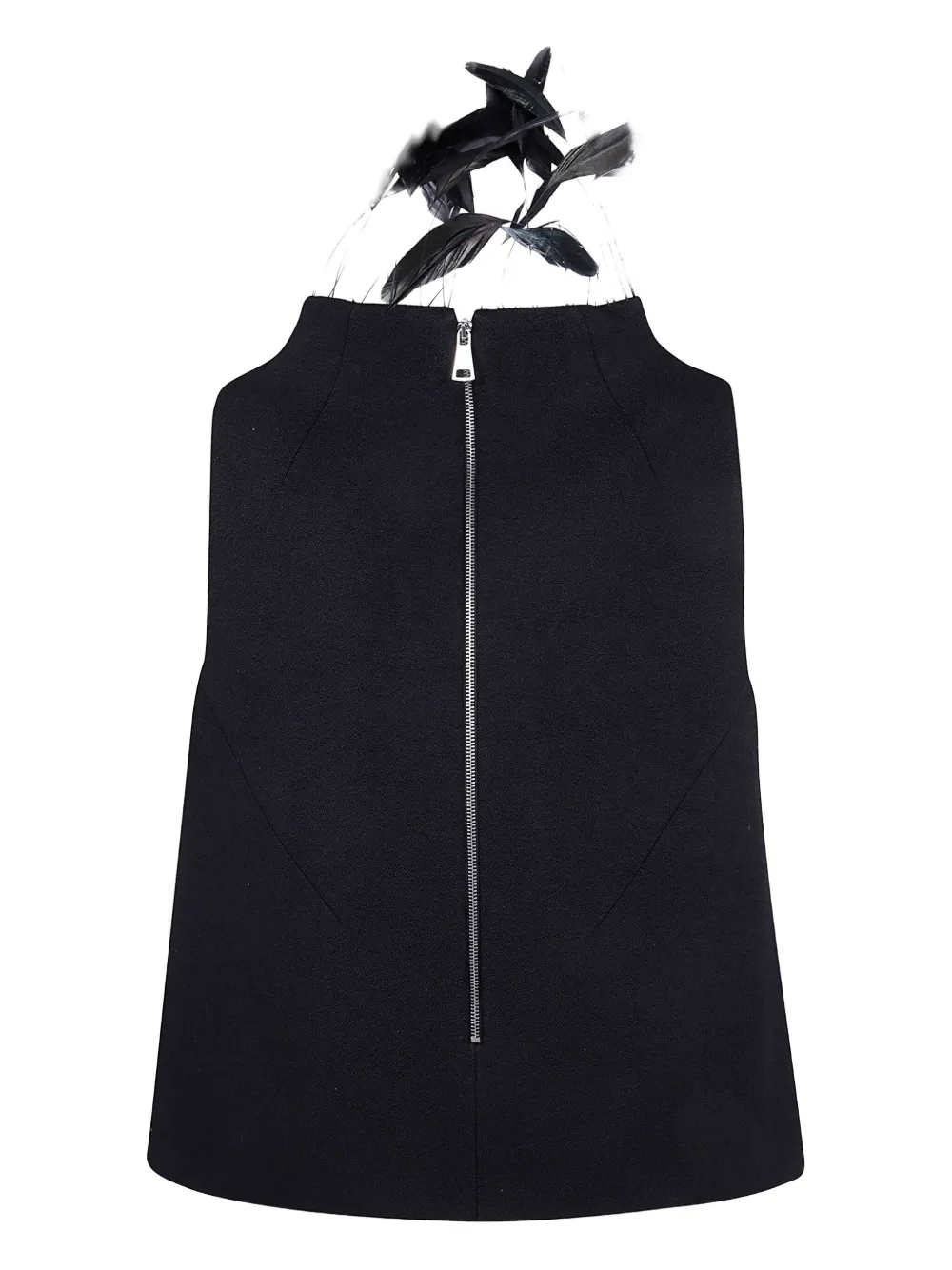 Nº21 feather-detail top - 9000 BLACK