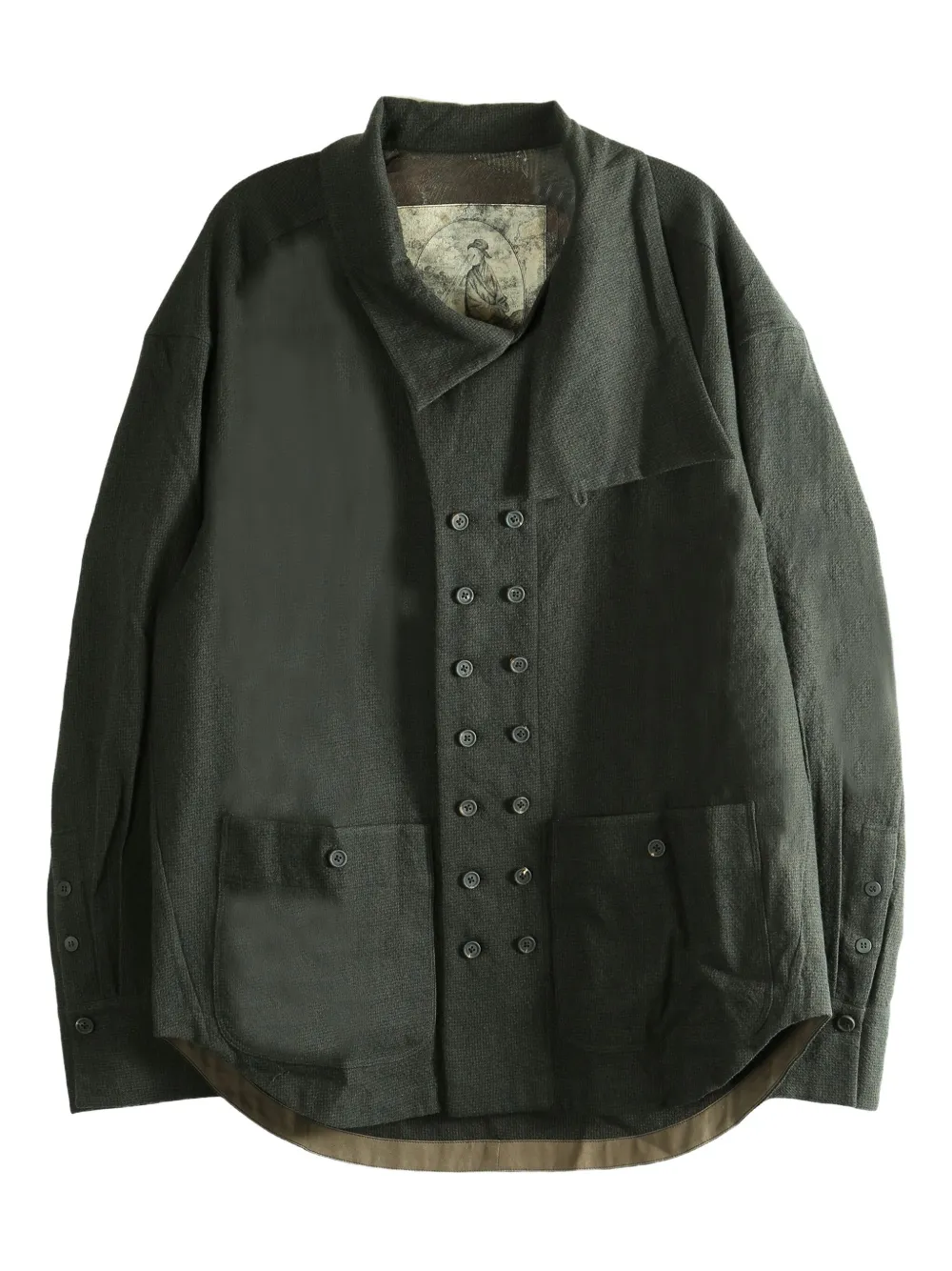 Ziggy Chen buttoned patch-pocket jacket | negro | Image 1