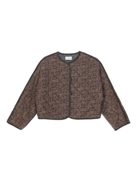 INTO THE EAST 佩斯理图案纽扣开合夹克