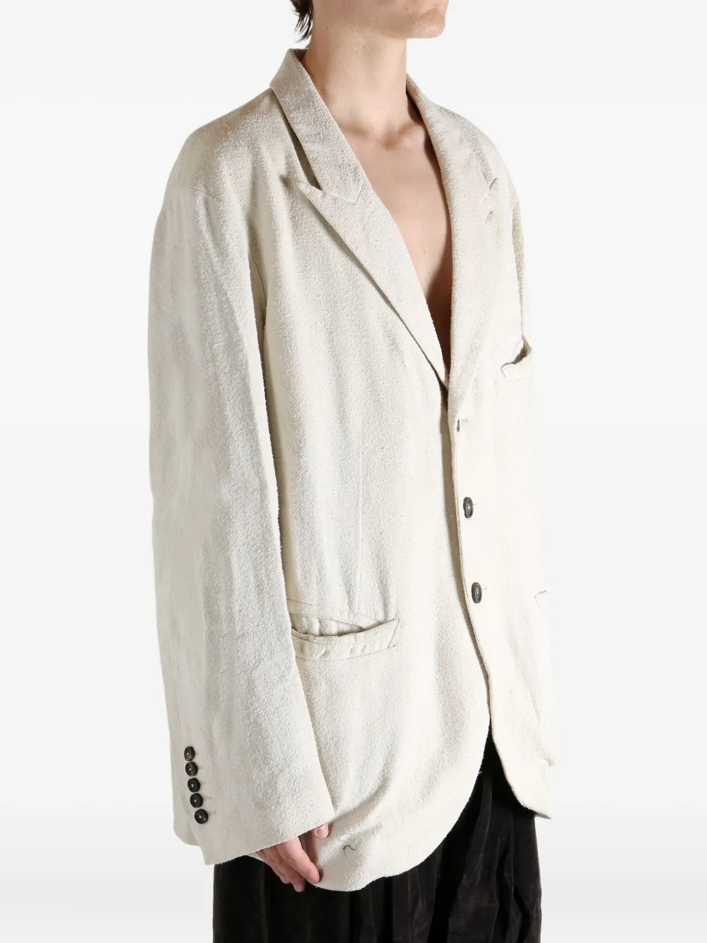 Ziggy Chen Single-breasted Blazer In Neutral