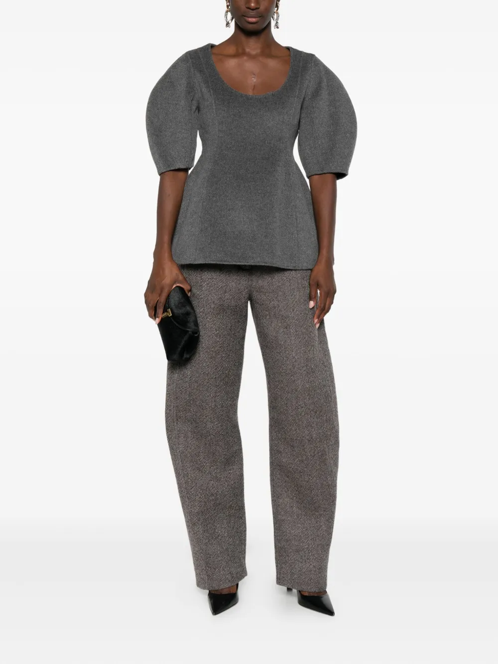 Róhe Blouse van kasjmierblend - Grijs