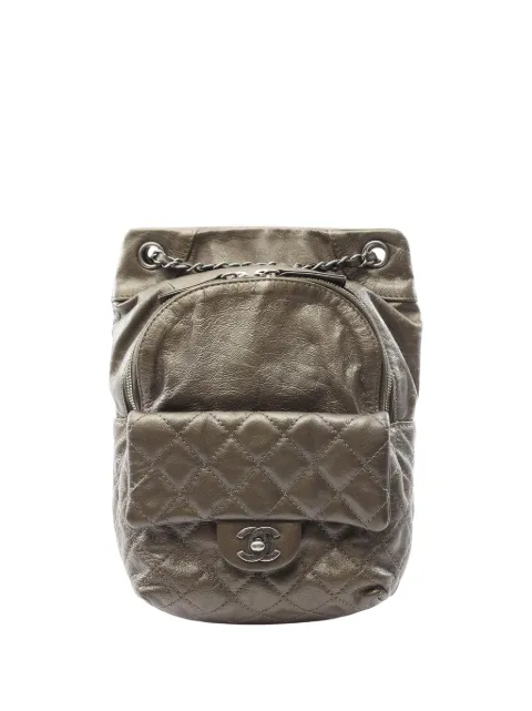 CHANEL Pre-Owned 2015-2016 Leather Drawstring backpack