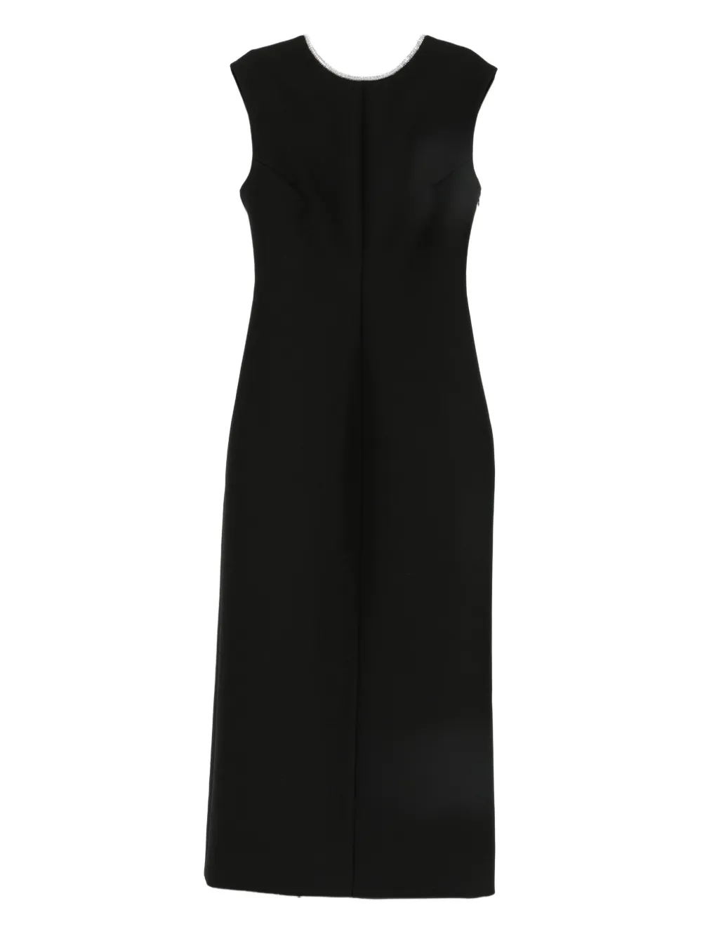 Rohe Collar-embellished Midi Dress In Black