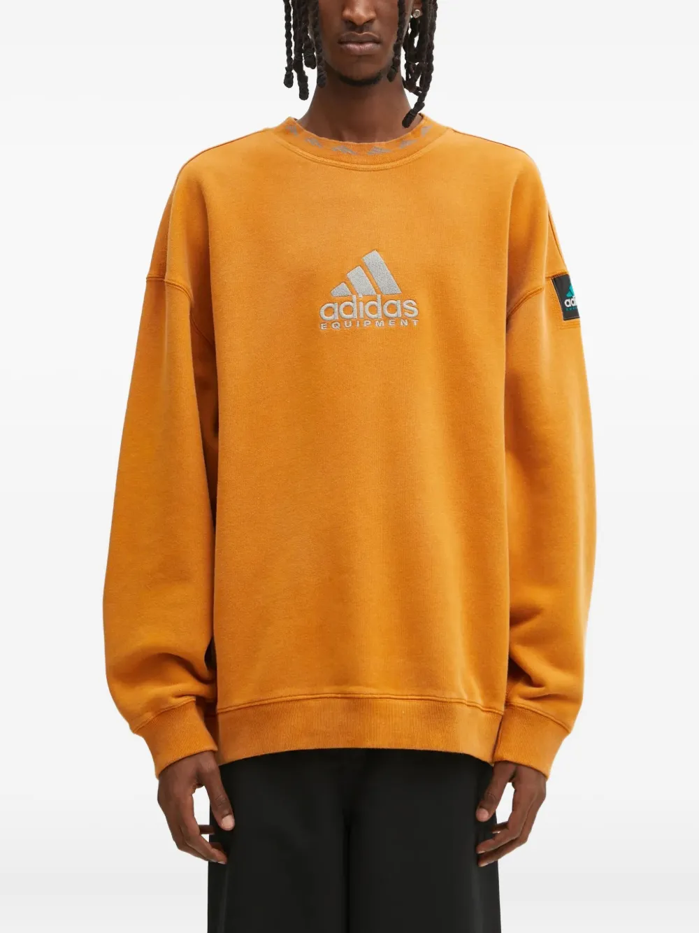 adidas logo-detail sweatshirt - Arancione