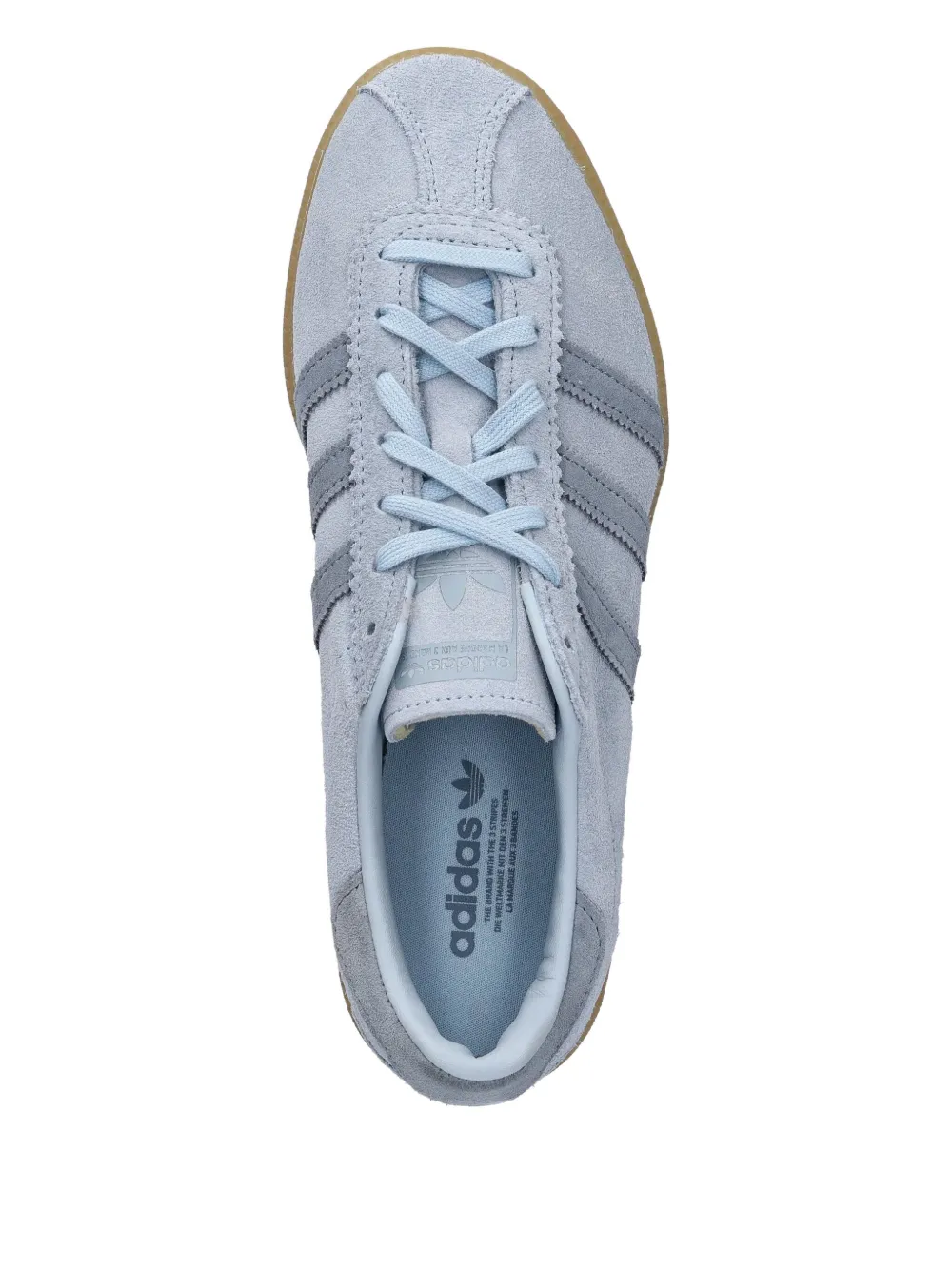 Adidas Originals Bermuda Three-stripe Lace-up Sneakers In Blue