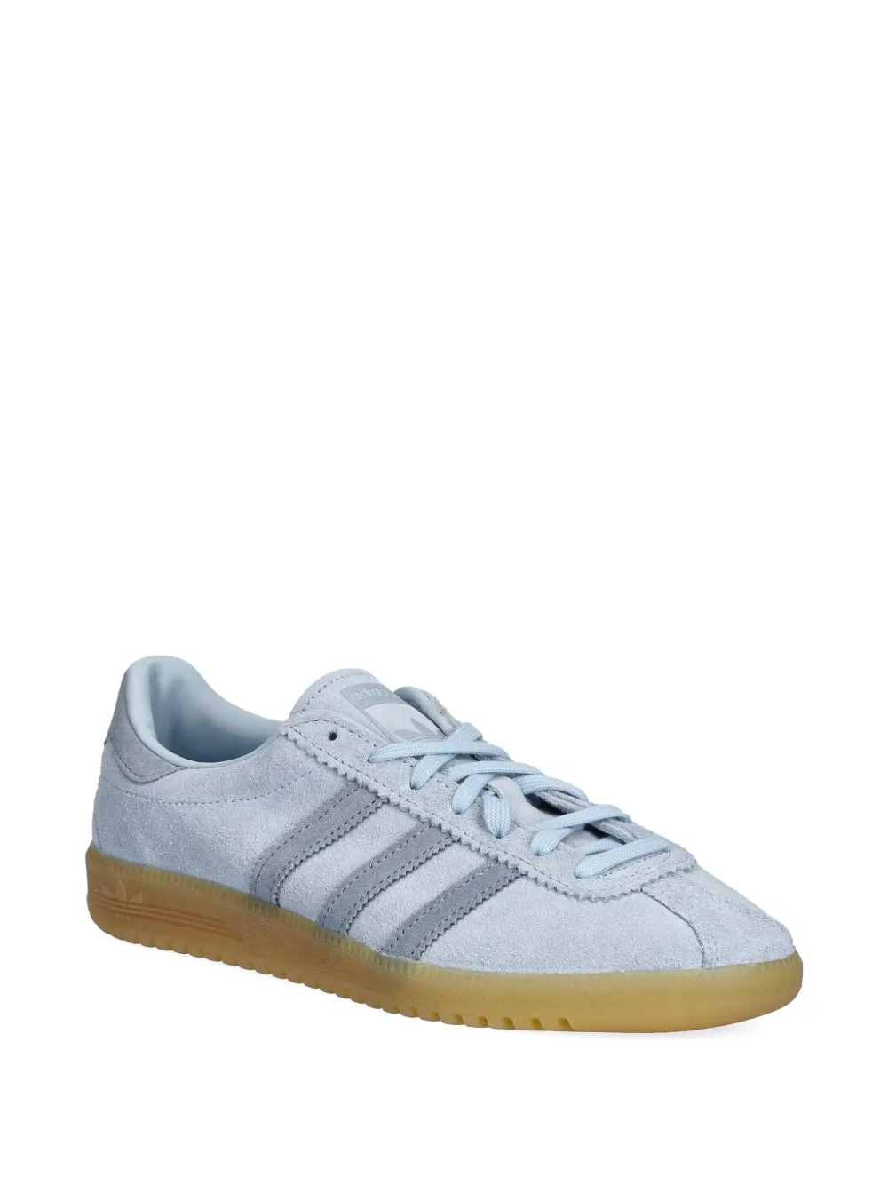Adidas Originals Bermuda Three-stripe Lace-up Sneakers In Blue