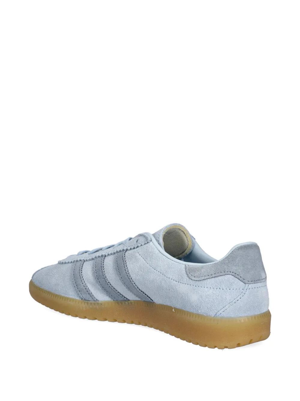 Adidas Originals Bermuda Three-stripe Lace-up Sneakers In Blue