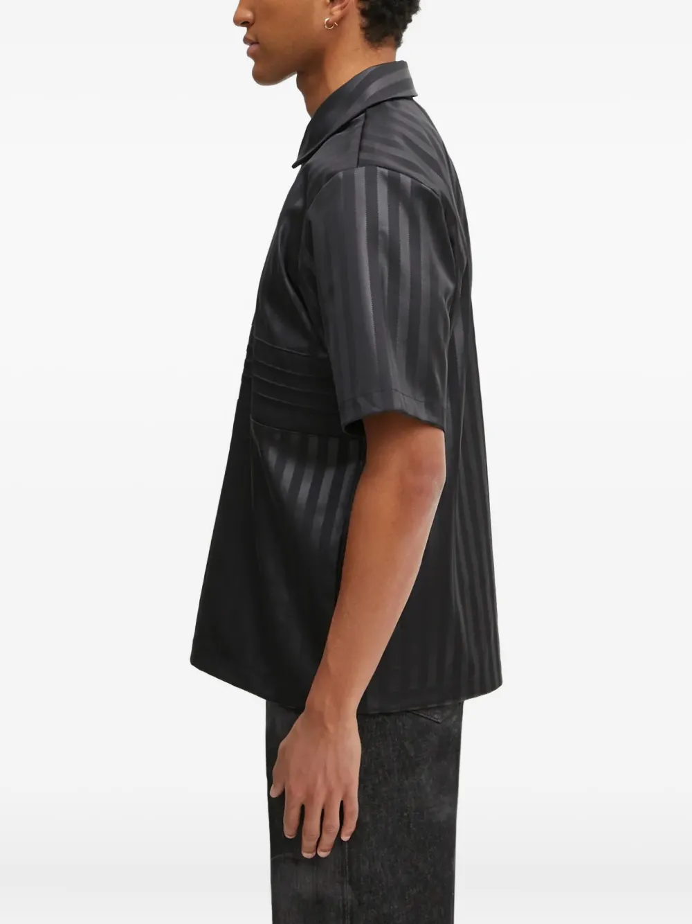 adidas Poloshirt met gestreept logo Zwart