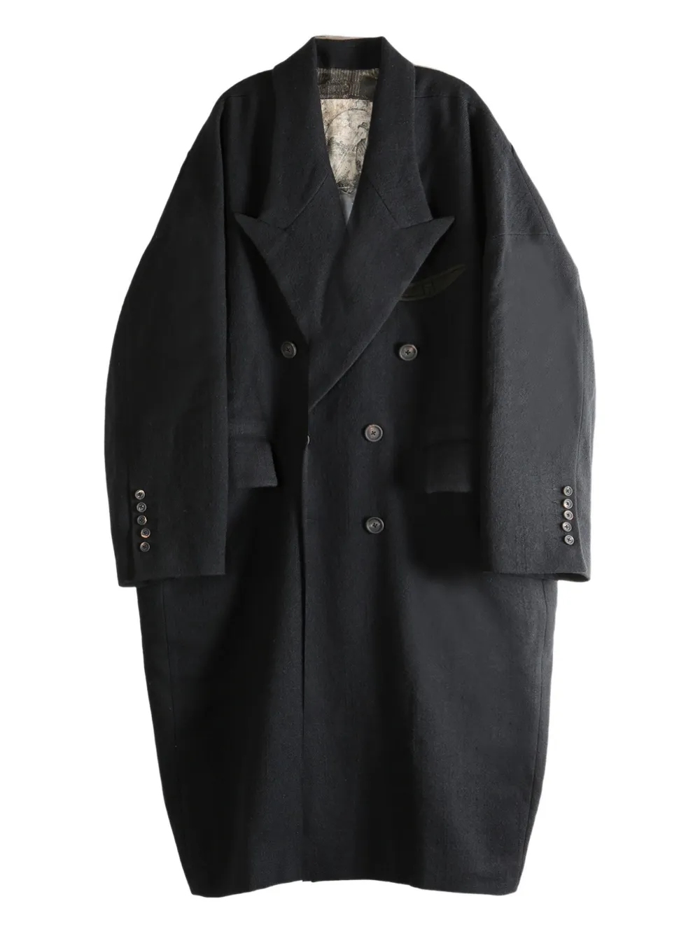 Ziggy Chen wool blend double-breasted coat | Black | Image 1