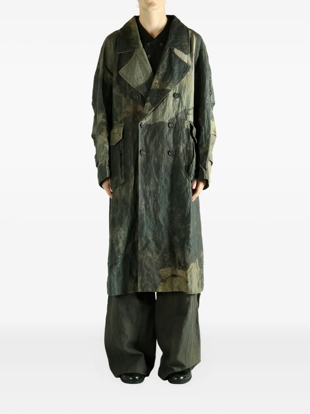 Ziggy Chen belted double-breasted coat | Double Breasted Coats | Image 2
