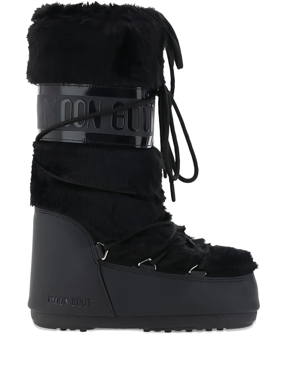 Moon Boot Icon faux-fur boots | Black | Image 1