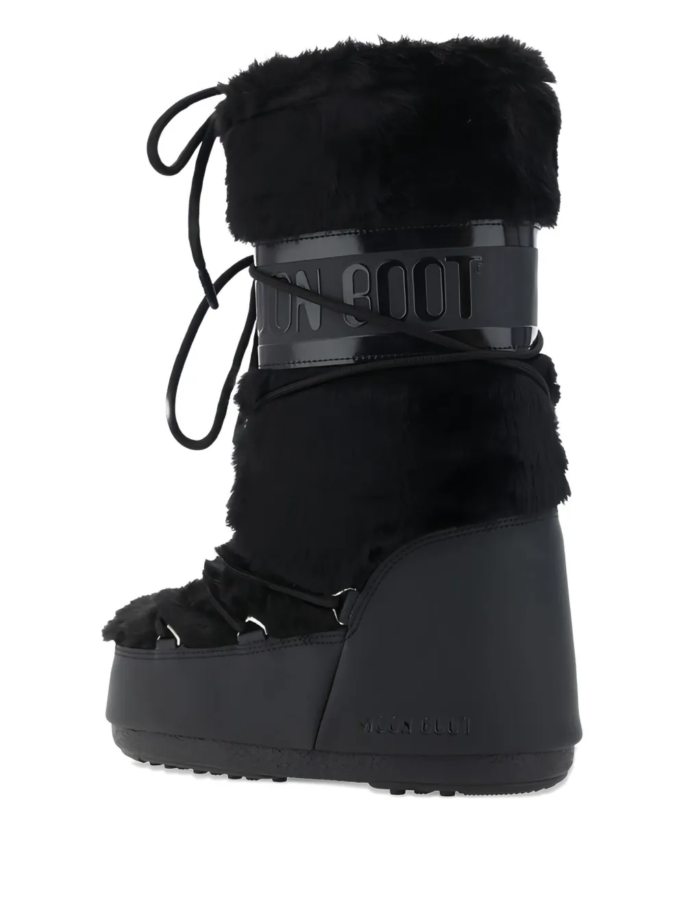 Moon Boot Icon laarzen met imitatiebont Zwart