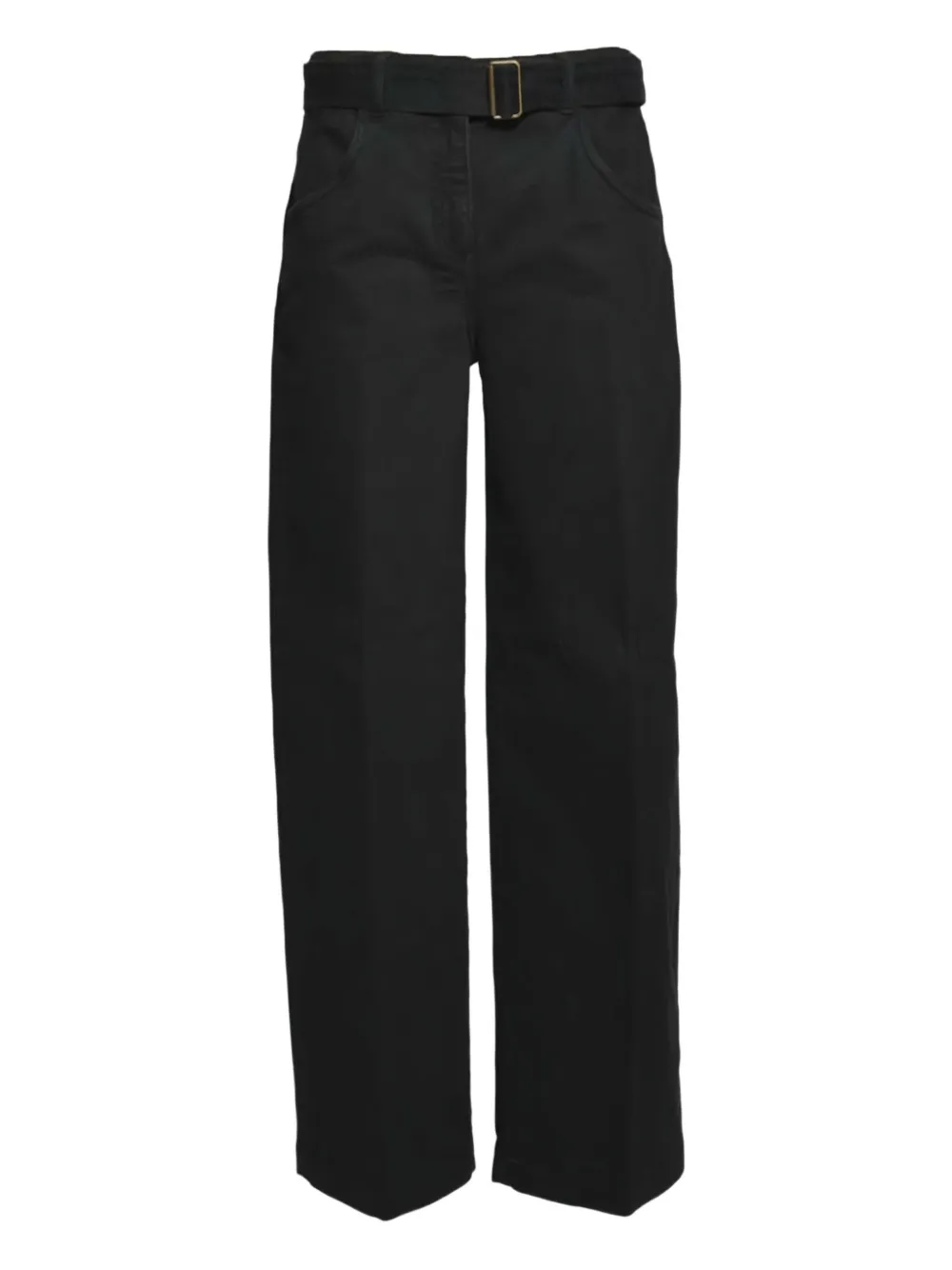 True Royal Belt-fastening Trousers In Black