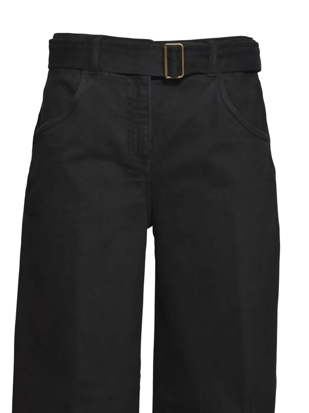 True Royal Belt-fastening Trousers In Black