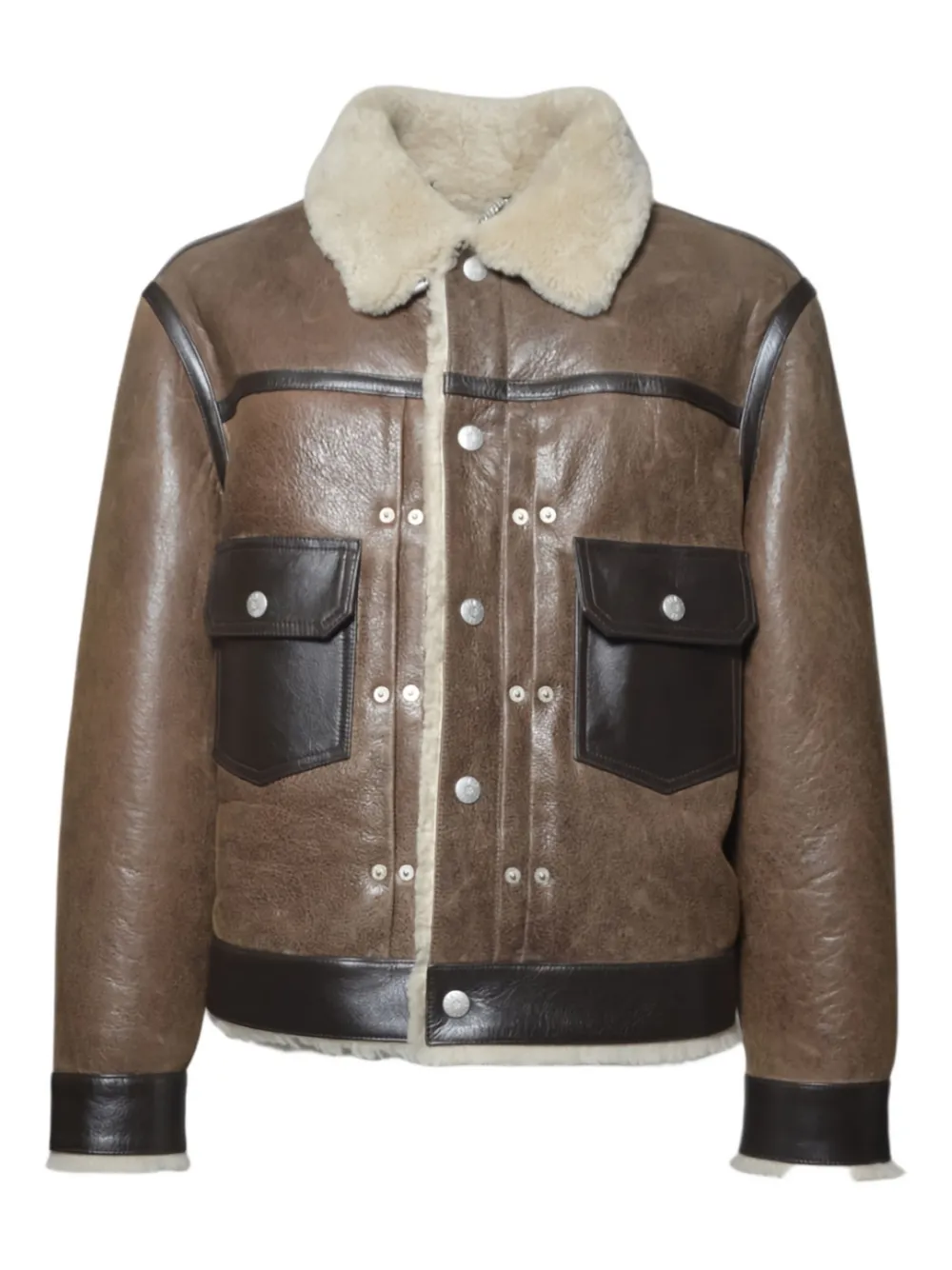 Kenzo shearling pocket jacket - Marrone