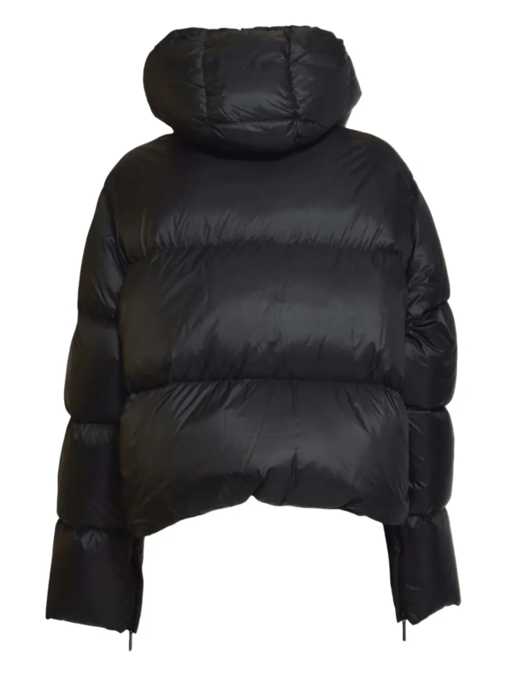 Solotre Hooded Puffer Jacket In Black