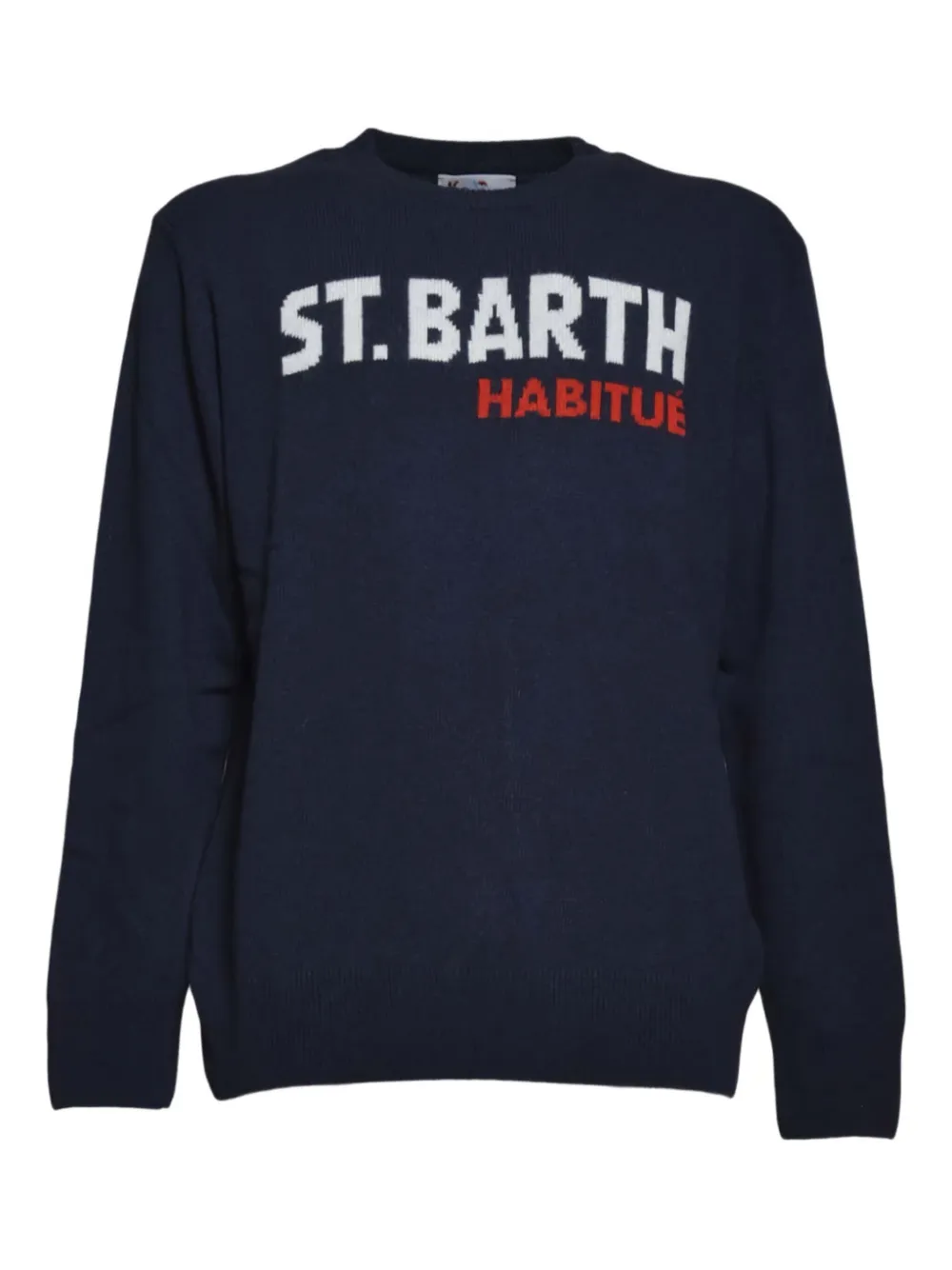 Mc2 Saint Barth Logo Crew-neck Sweater In Blue