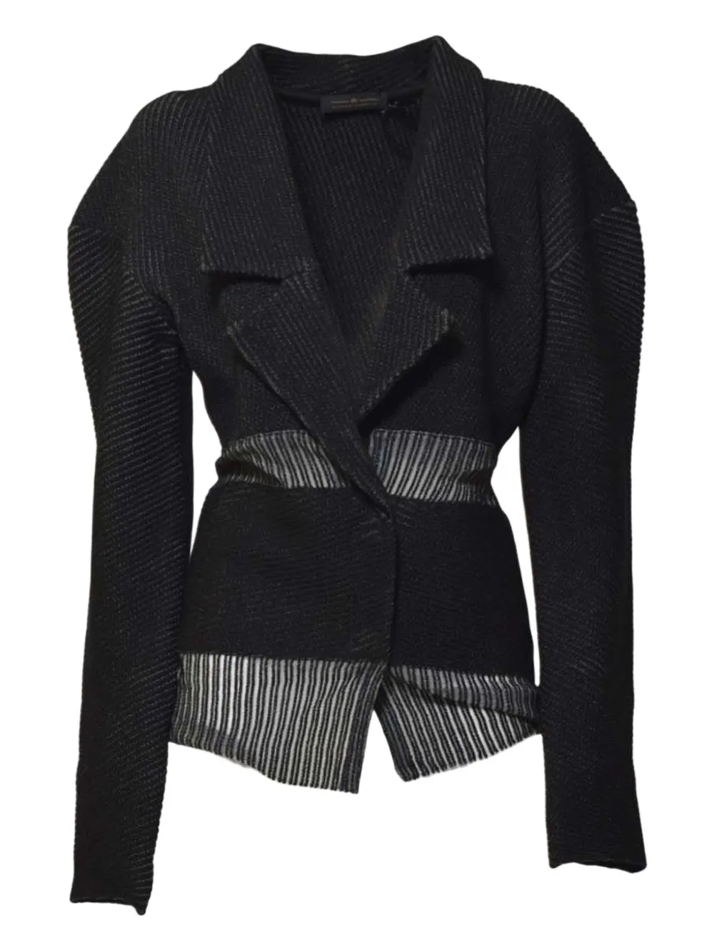 Mirco Giovannini chamarra con panel a rayas | negro | Image 1