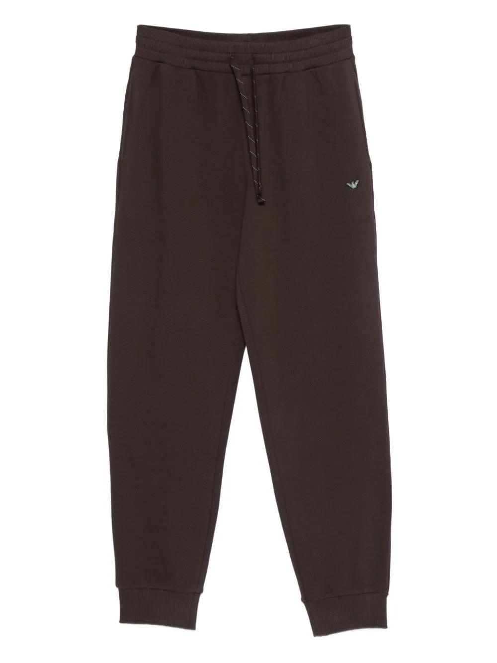Emporio Armani logo-appliqué track pants - Marrone