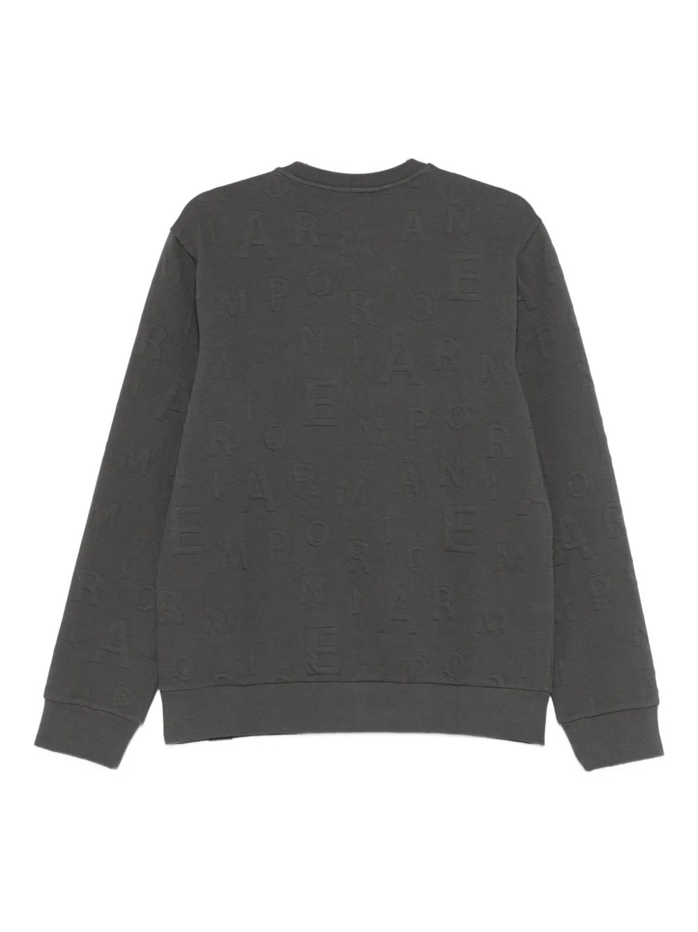 Emporio Armani logo-embossed sweatshirt - Grijs