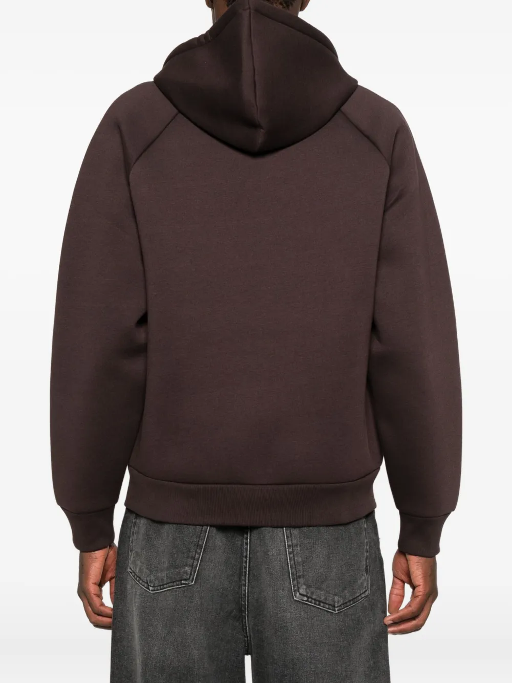Carhartt Hooded Short Jacket Front Pocket Design In Brown