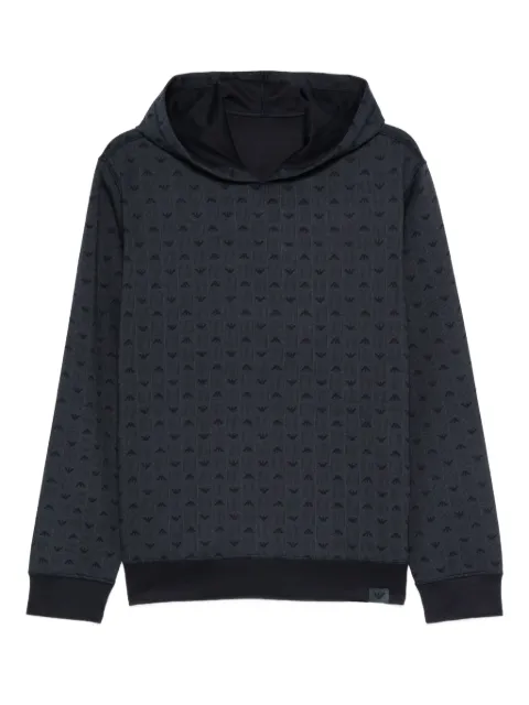 Emporio Armani logo-pattern hoodie
