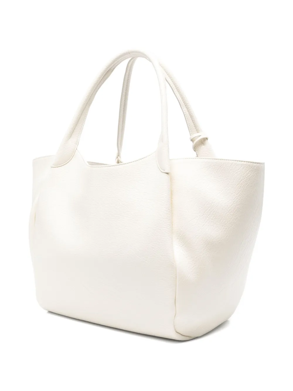 Emporio Armani Logo-charm Tote Bag In White
