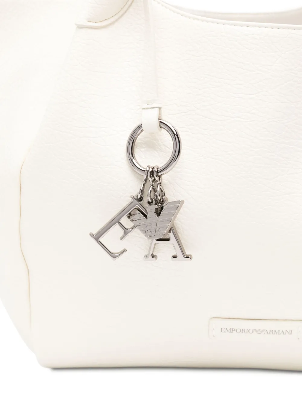 Emporio Armani Shopper met logobedel Wit