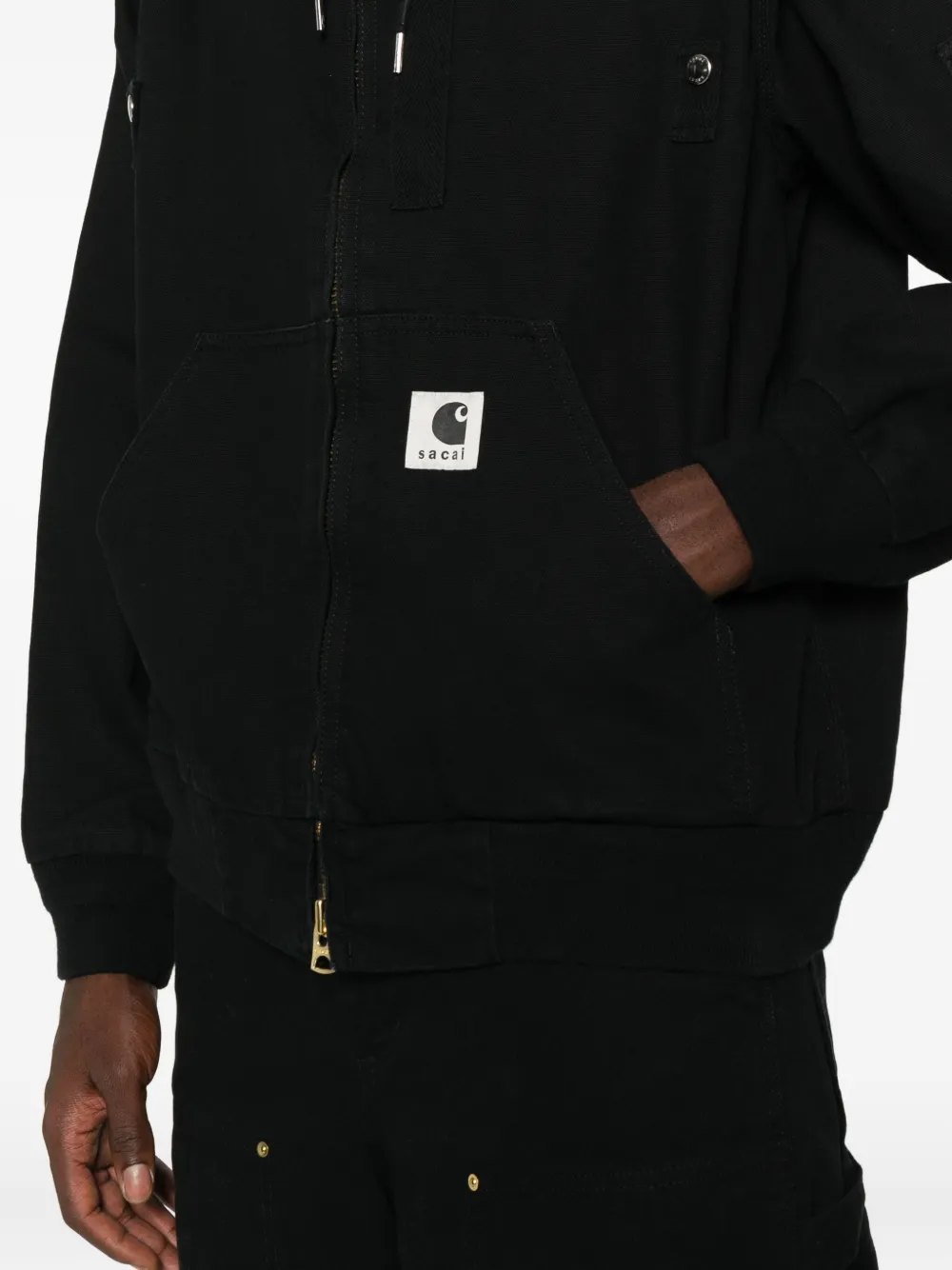Carhartt Zip-up Hooded Jacket In Black