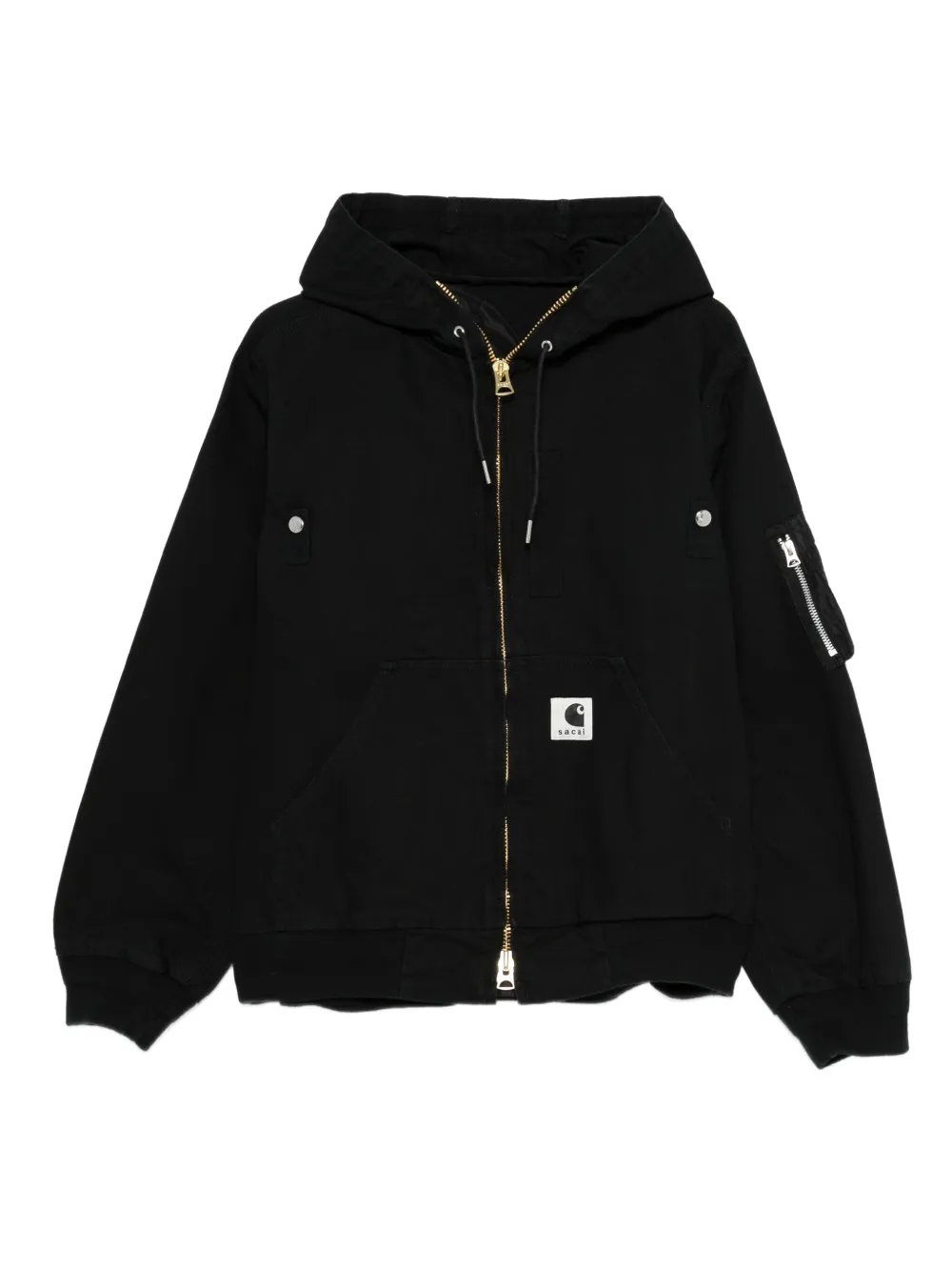 Carhartt WIP zip-up hooded jacket | Black | Image 1
