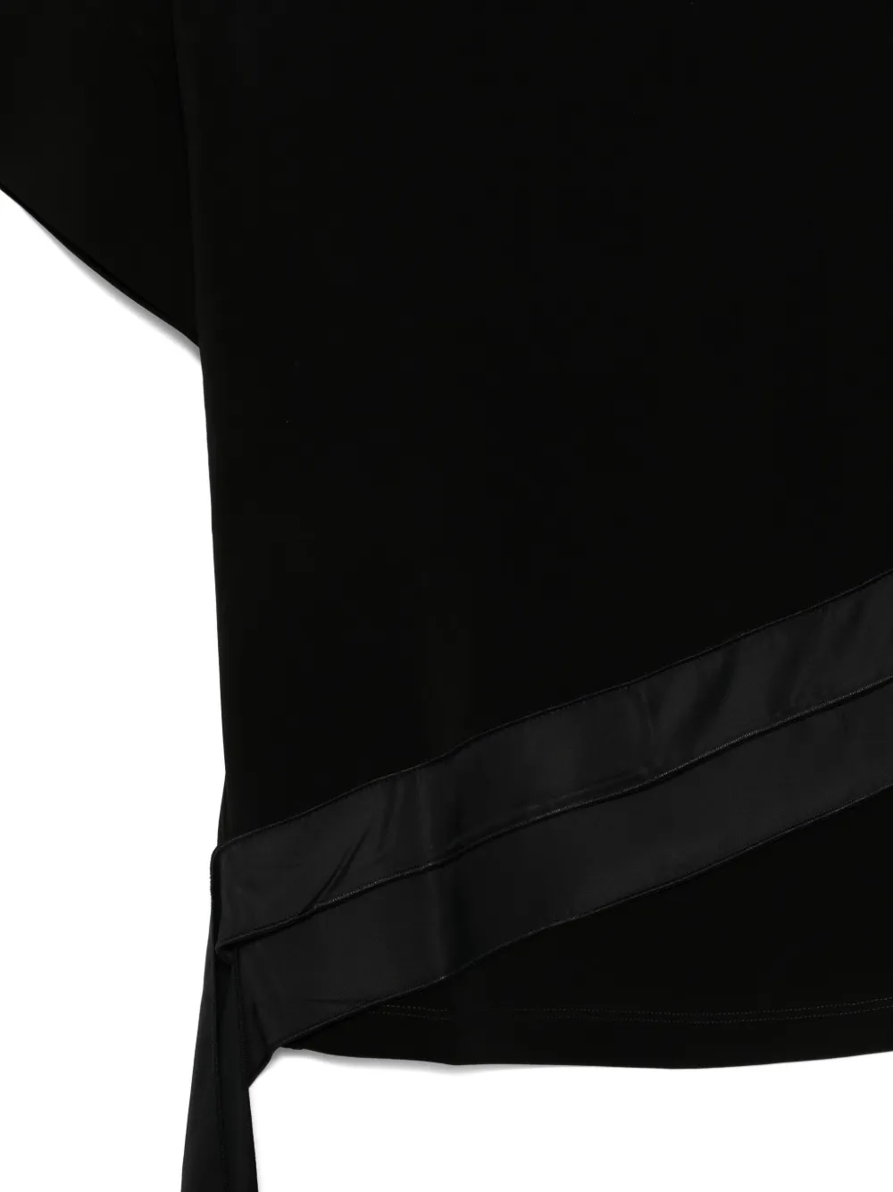 Emporio Armani Strap-detail T-shirt In Black
