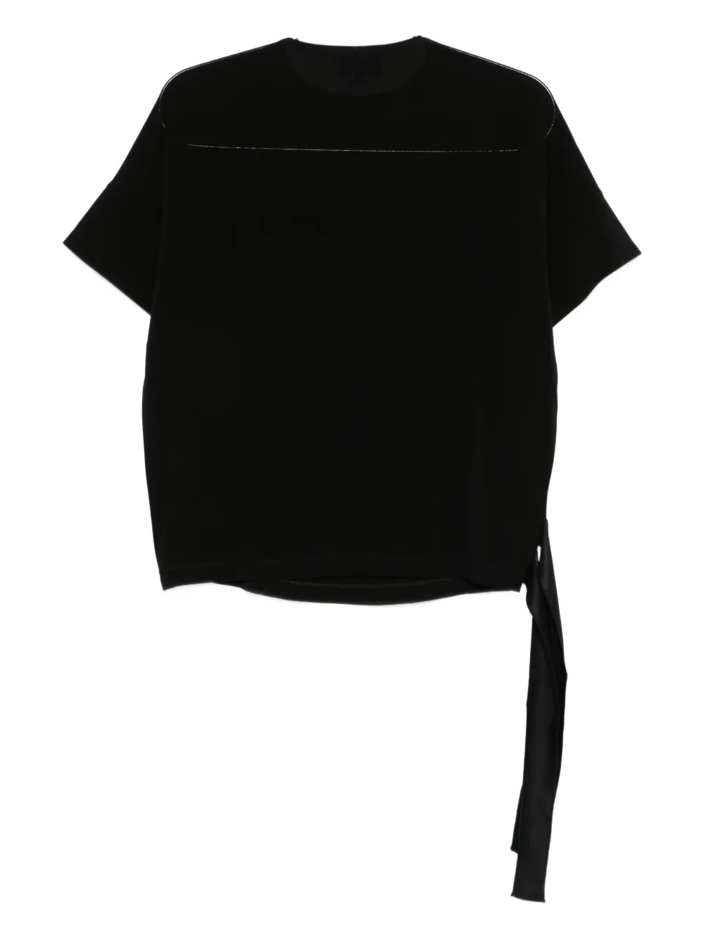 Emporio Armani Strap-detail T-shirt In Black