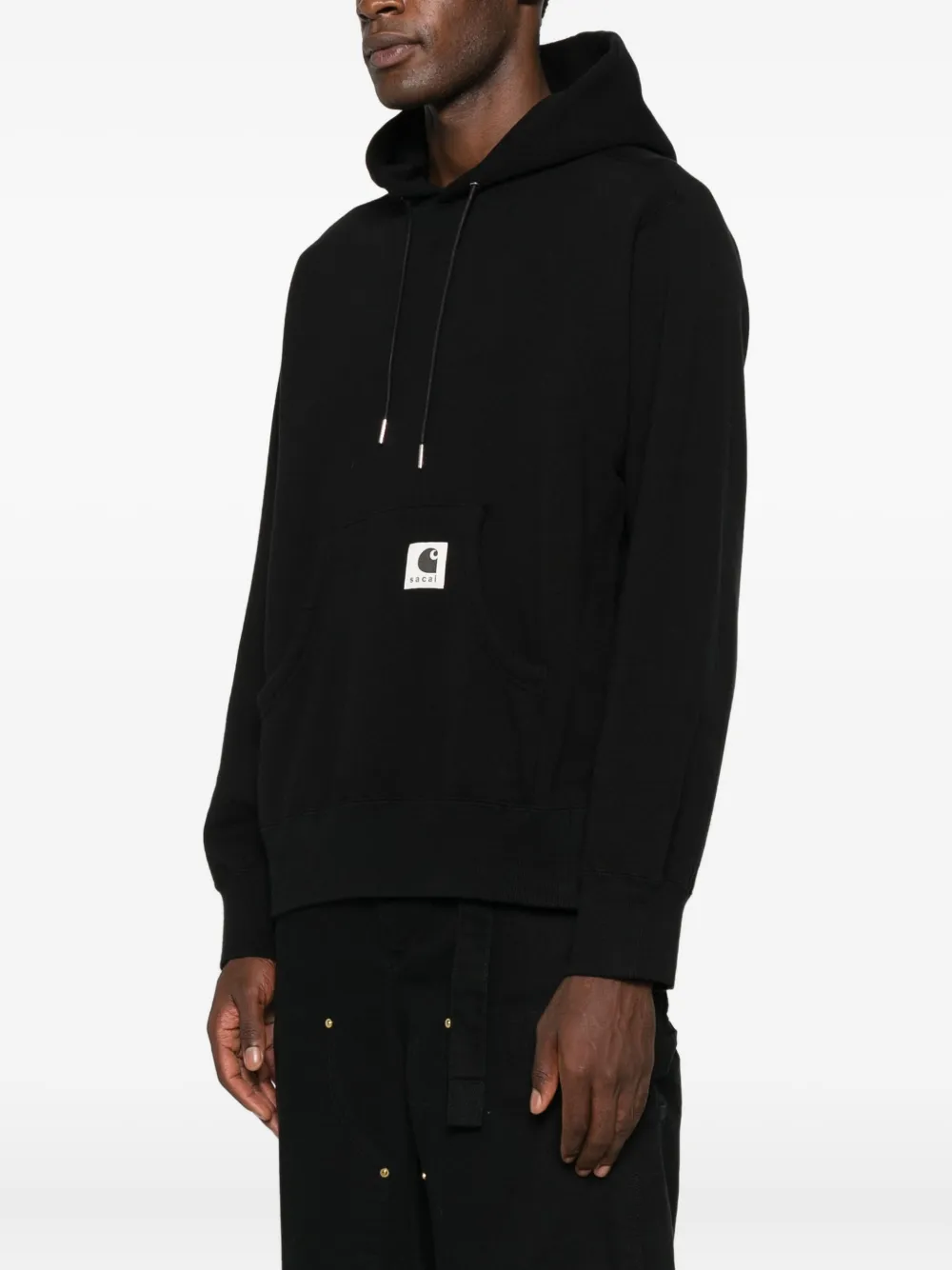 Carhartt Logo-patch Hoodie In Black