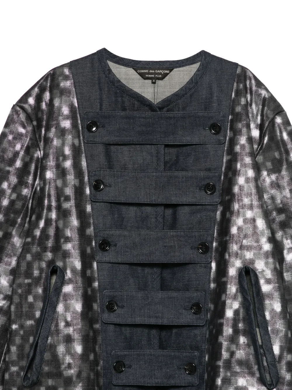 Comme Des Garçons Homme Deux Buttoned Panelled Coat In Multi