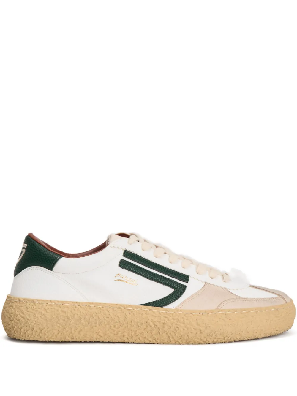 Puraai Stripe Lace-up Sneakers In White
