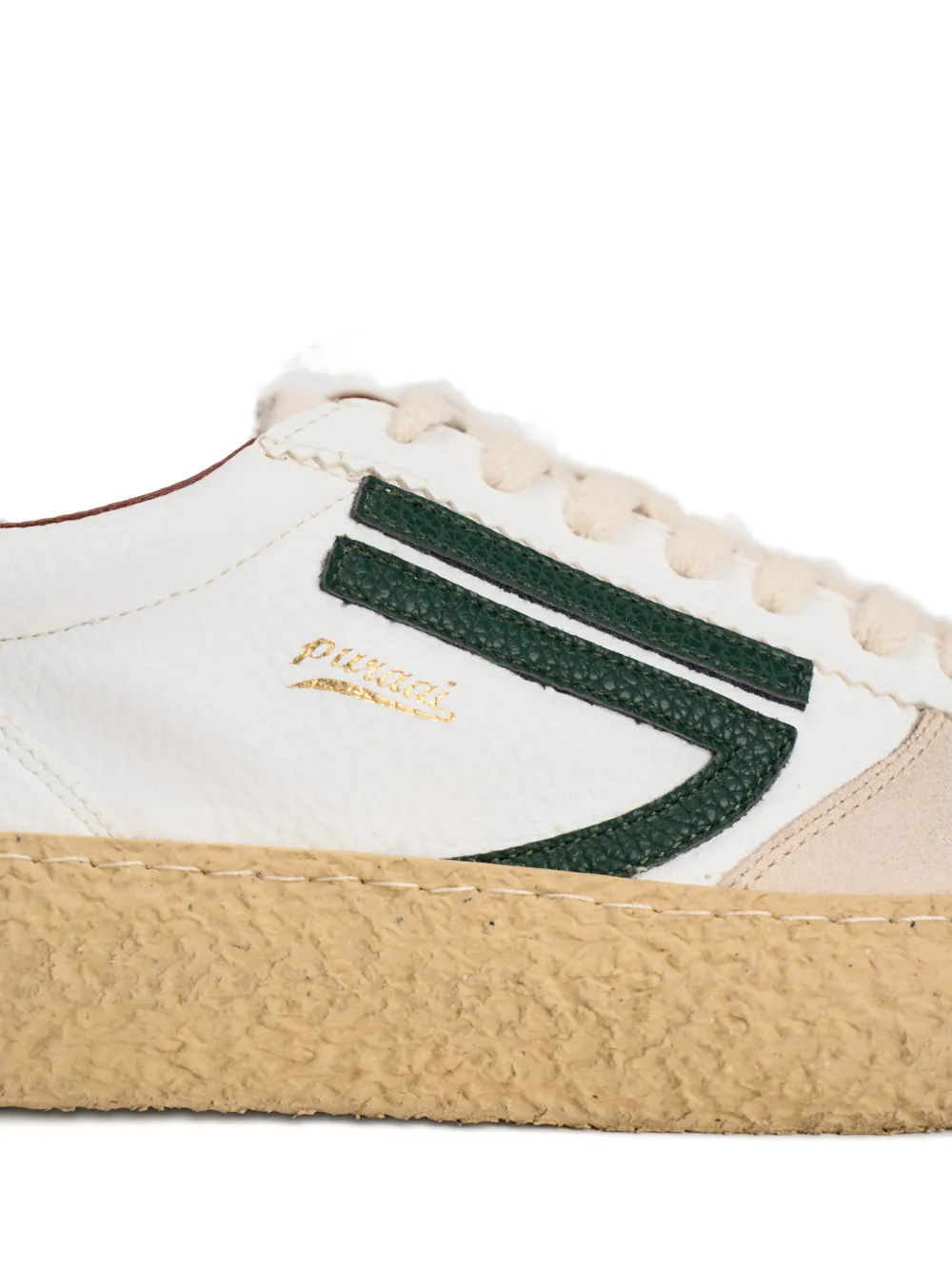 Puraai Stripe Lace-up Sneakers In White