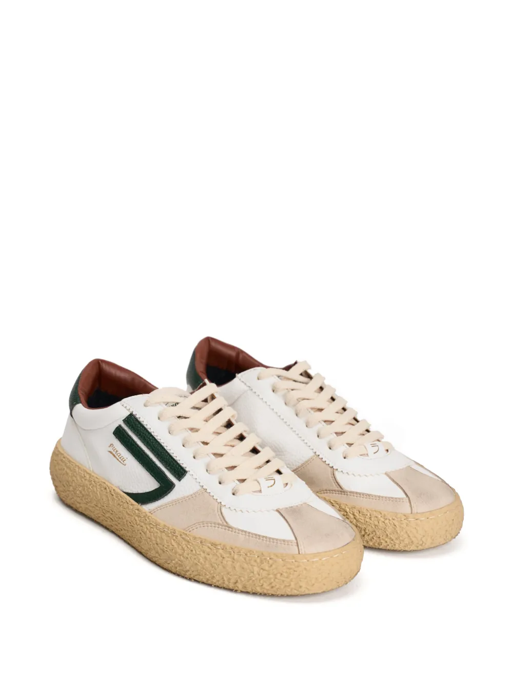 Puraai stripe lace-up sneakers - Wit