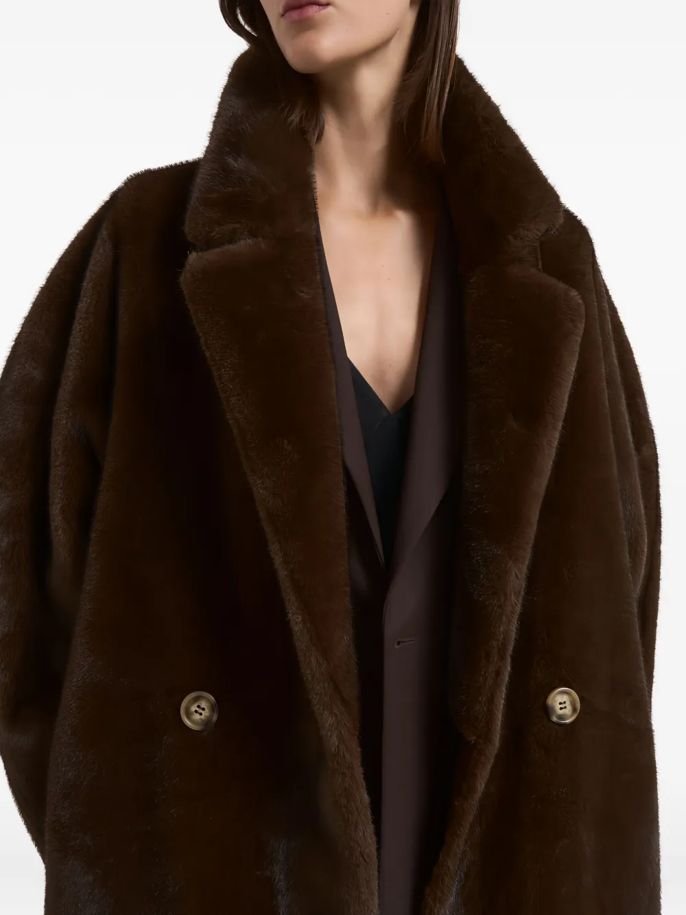 Sword 6.6.44 Buttoned Coat In Brown