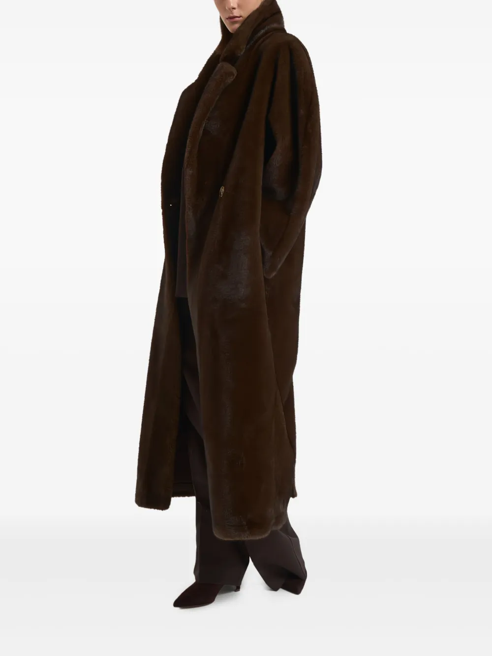 Sword 6.6.44 Buttoned Coat In Brown
